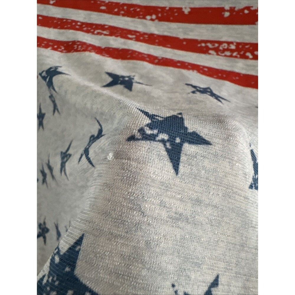 4th of July T- Shirt Plus Size 2XL Gray Blue Red American Patriotic - Picture 9 of 9